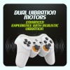 Cosmic Byte Nexus Wireless Controller for PC | Dual Vibration, Sensitive Triggers, Fast Response | Powered by 2 AAA Batteries (Not Included) (White)
