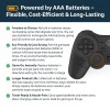 Cosmic Byte Nexus Wireless Controller for PC | Dual Vibration, Sensitive Triggers, Fast Response | Powered by 2 AAA Batteries (Not Included) (Black)