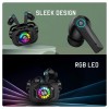 Cosmic Byte True Wireless Earbuds Cosmobuds X50 BT 5.3, 40Hrs, ENC, Black