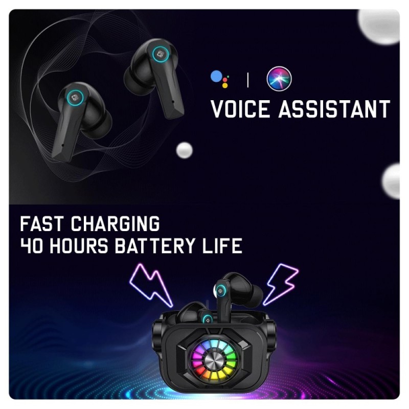 Cosmic Byte True Wireless Earbuds Cosmobuds X50 BT 5.3, 40Hrs, ENC, Black