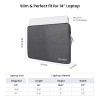 CRALOFT Laptop Sleeve L26 Water-Resistant 14 Inch Grey