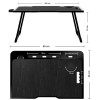 Cubiker Multipurpose Foldable Lapdesk CUBI-PT-1547 Ergonomic Edges, Black