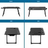 Cubiker Multipurpose Foldable Lapdesk CUBI-PT-1547 Ergonomic Edges, Black