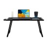 Cubiker Multipurpose Foldable Lapdesk CUBI-PT-1547 Ergonomic Edges, Black