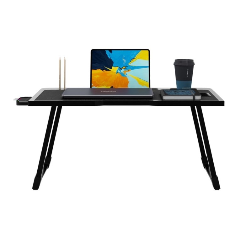 Cubiker Multipurpose Foldable Lapdesk CUBI-PT-1547 Ergonomic Edges, Black