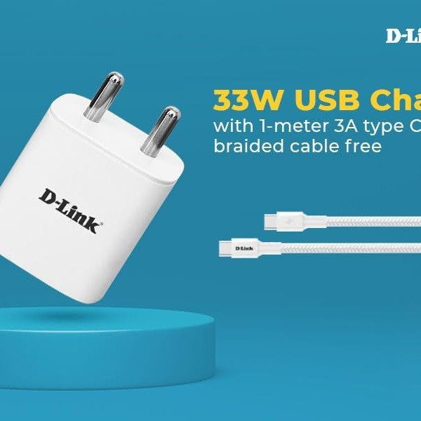D-Link Fast Charger DPA-F3311 33W Dual Port USB-C & USB-A White