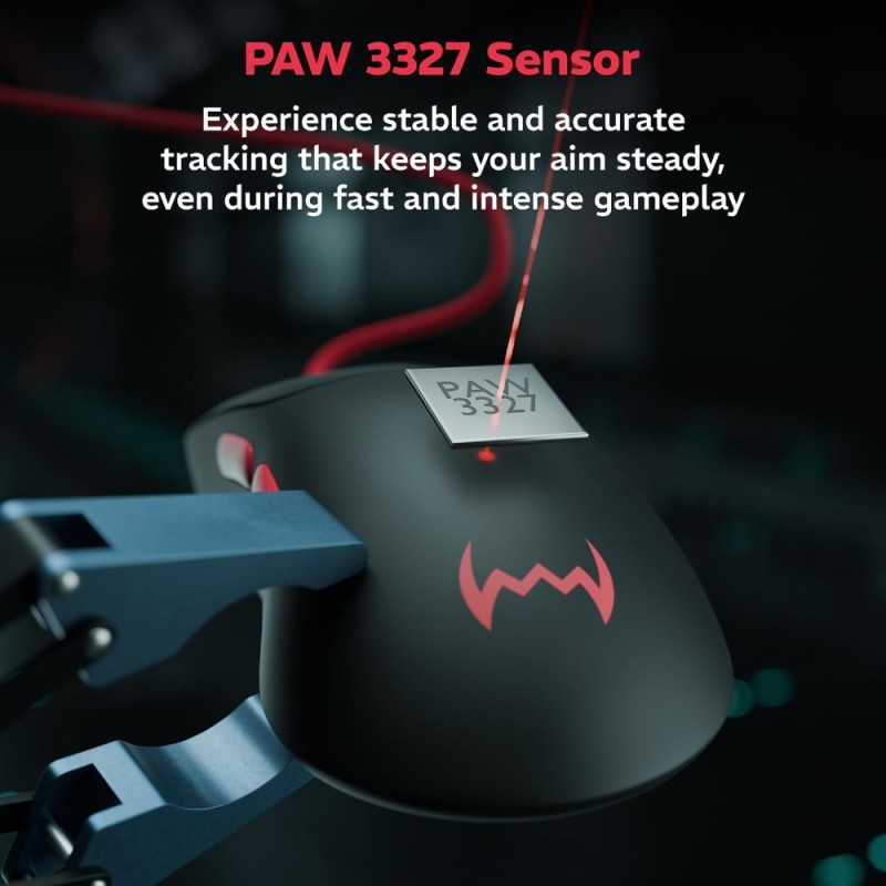 daWg Wired Gaming Mouse daWg-Slay 12400 DPI 6 Buttons Black