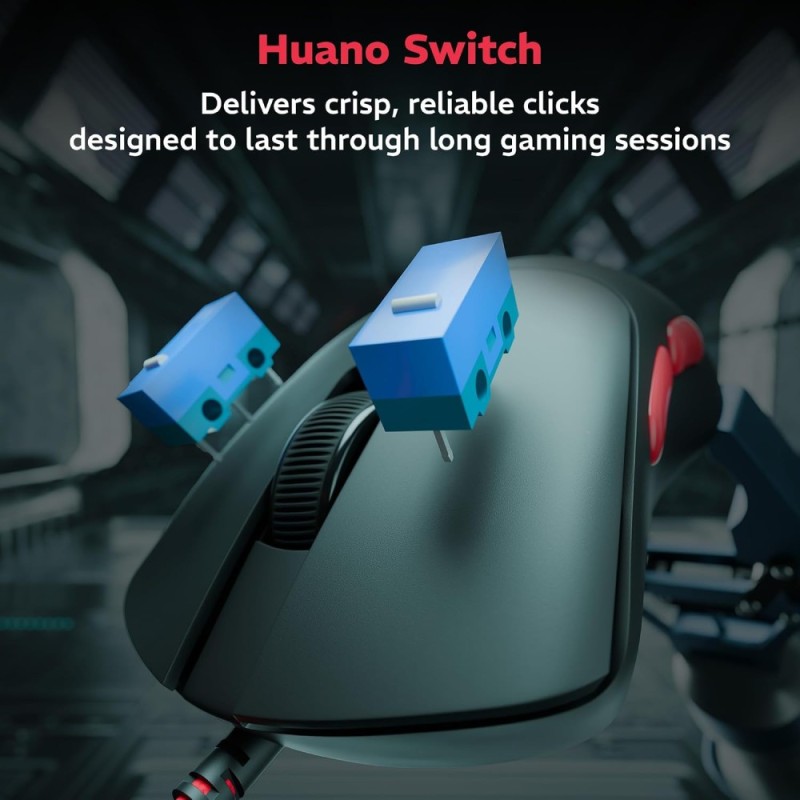 daWg Wired Gaming Mouse daWg-Slay 12400 DPI 6 Buttons Black