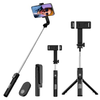 Dubstep Smart Selfie Stick Flickstick 360° Rotation Black