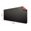 Dyazo Desk Mat B0BWN6VKRN Vegan PU Leather Waterproof Black & Red