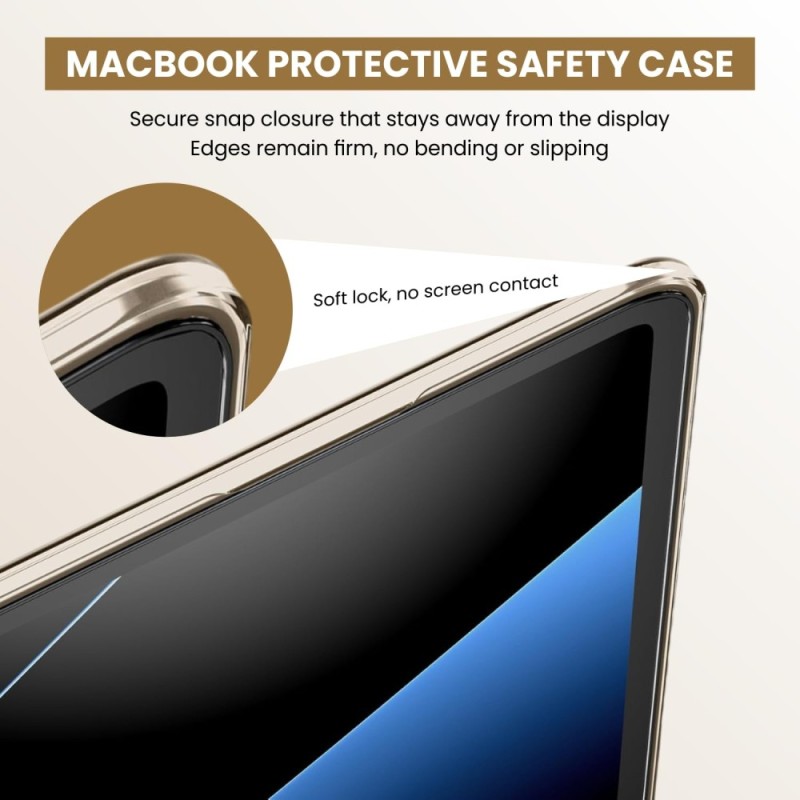 Dyazo Hard Shell Case DZ064 for MacBook Air 13.6 Inch, Starlight
