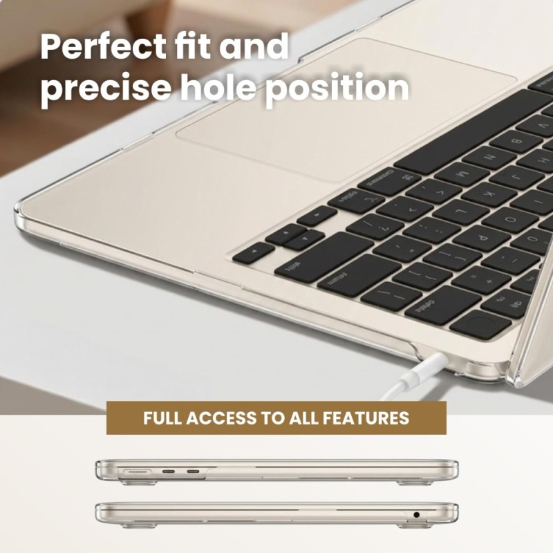 Dyazo Hard Shell Case DZ064 for MacBook Air 13.6 Inch, Starlight