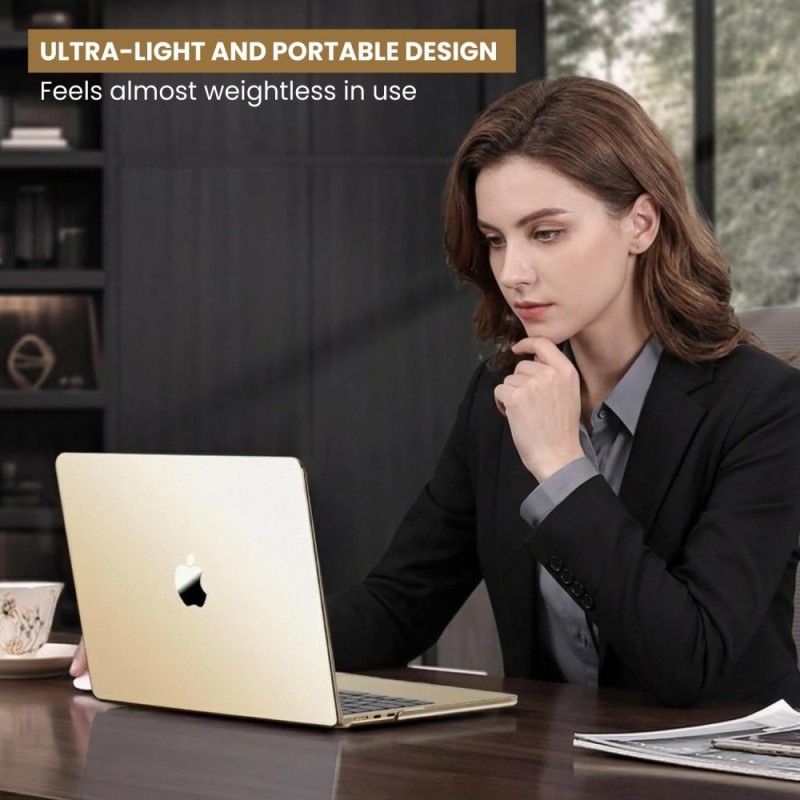 Dyazo Hard Shell Case DZ064 for MacBook Air 13.6 Inch, Starlight