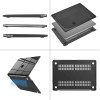 Dyazo Hard Shell Case DZ5858 for 13.3 Inch MacBook Air Transparent Black
