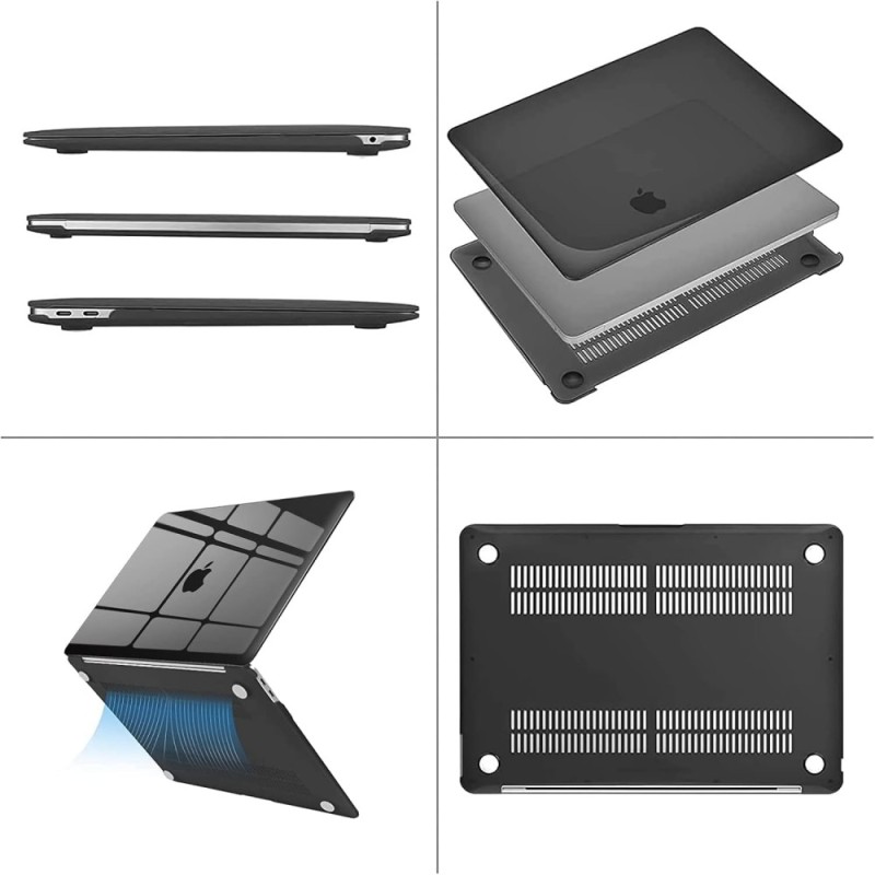 Dyazo Hard Shell Case DZ5858 for 13.3 Inch MacBook Air Transparent Black