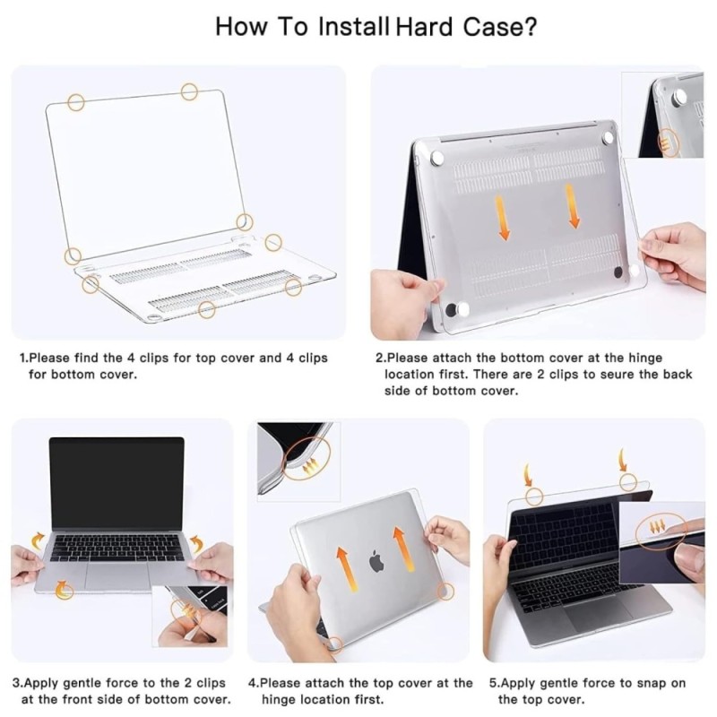 Dyazo Laptop Case DZ 4790 13.3 Inch Hard Shell Transparent