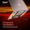 Dyazo Laptop Riser Stand N3 Black | Aluminum, Ergonomic, Foldable