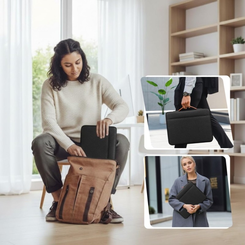 Dyazo Laptop Sleeve 13-13.3 Inch Black Water-Resistant