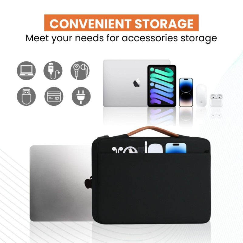 Dyazo Laptop Sleeve 14.1 Inch Protective Case Black