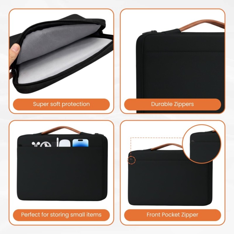 Dyazo Laptop Sleeve 14.1 Inch Protective Case Black