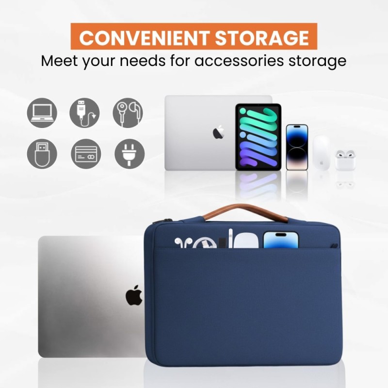 Dyazo Laptop Sleeve 14-14.1 Inch Water Resistant Blue