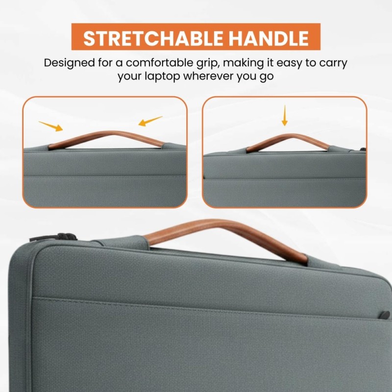 Dyazo Laptop Sleeve 15.6 Inch Water-Resistant Grey