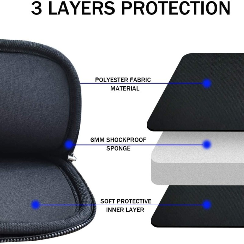Dyazo Laptop Sleeve DZ-2994 Neoprene Soft Cover Black