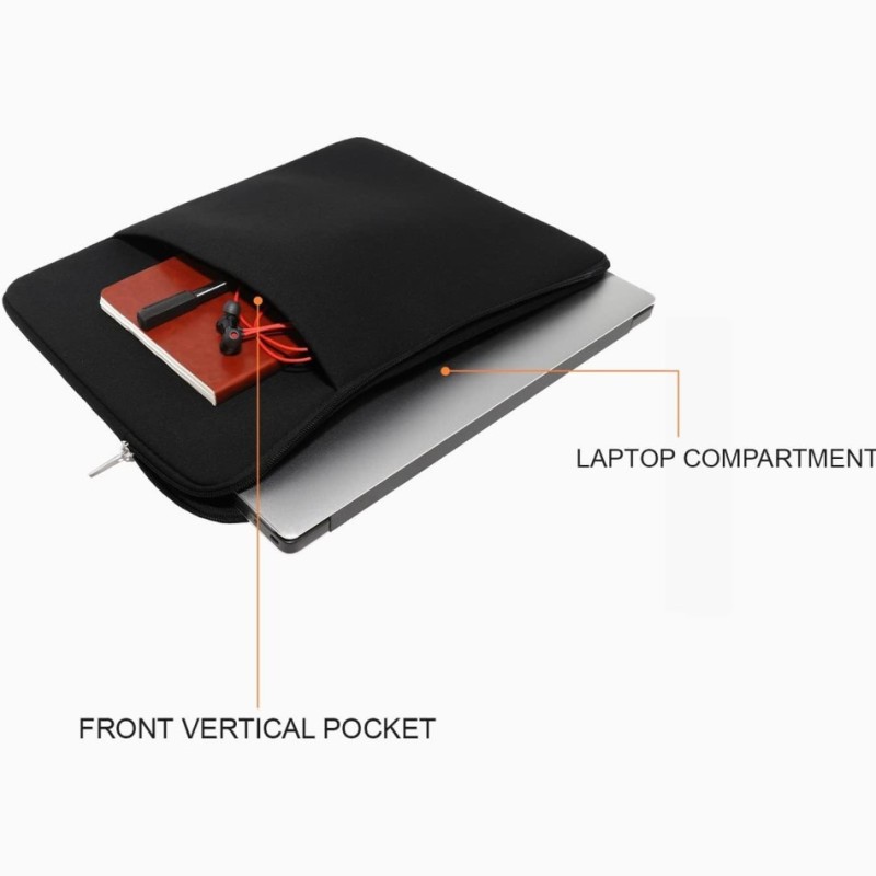 Dyazo Laptop Sleeve DZ-2994 Neoprene Soft Cover Black