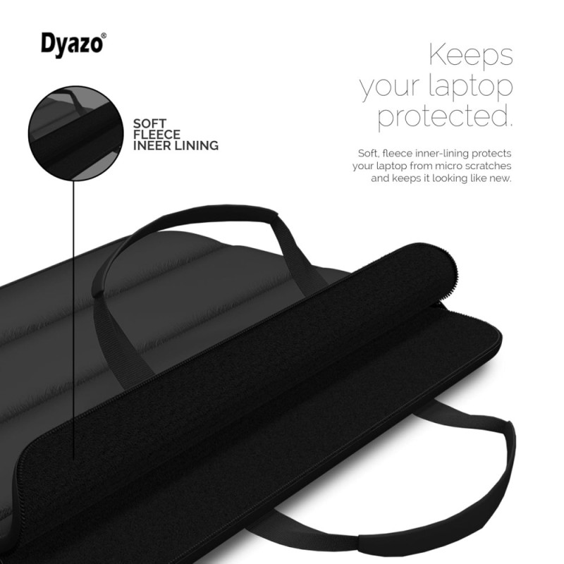 Dyazo Laptop Sleeve DZ6923 14.1 Inch Water Resistant Black