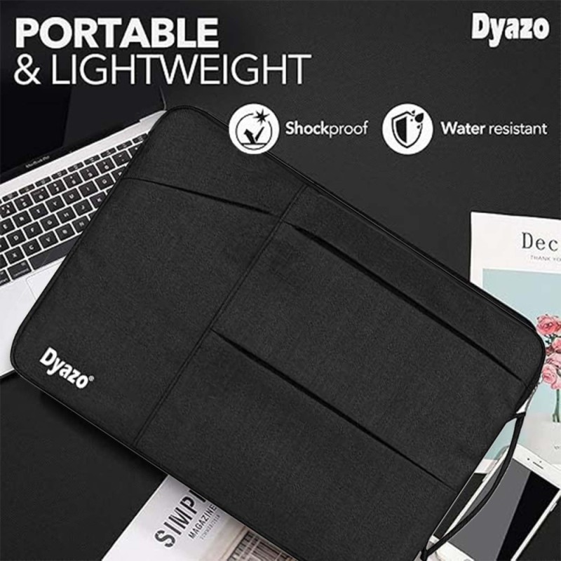 Dyazo Laptop Sleeve DZ7005 Water Resistant Black 15-15.6 Inch