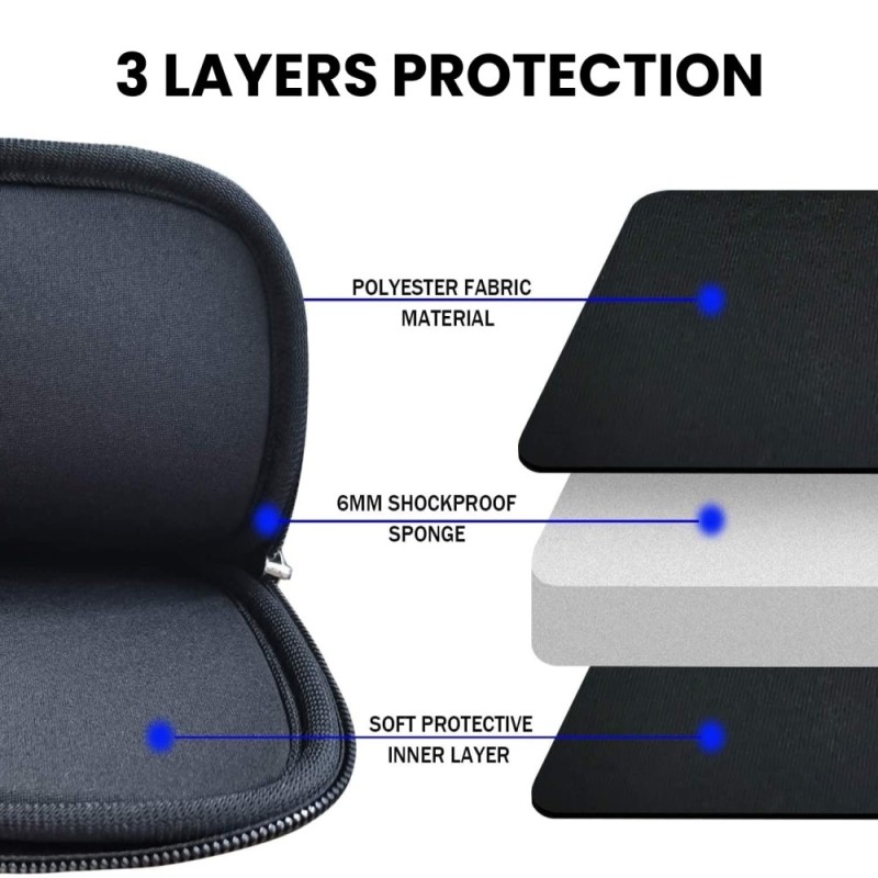 Dyazo Laptop Sleeve DZ9665 Water Resistant Neoprene Grey