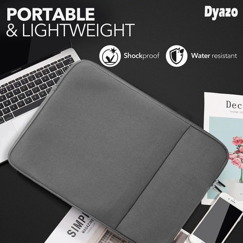 Dyazo Laptop Sleeve DZ9665 Water Resistant Neoprene Grey