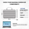 Dyazo Laptop Sleeve DZ9740 14.1 Inch Water-Resistant Grey