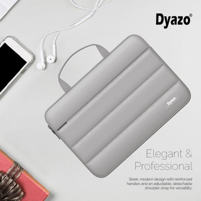 Dyazo Laptop Sleeve DZ9740 14.1 Inch Water-Resistant Grey