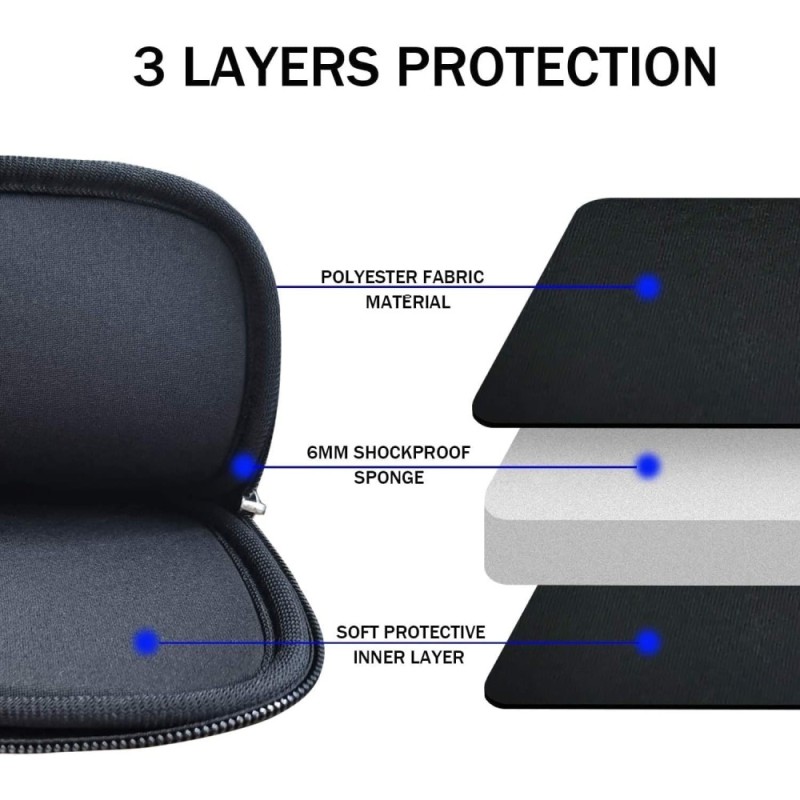 Dyazo Laptop Sleeve ONE POCKET 15.6 Black Shockproof Neoprene