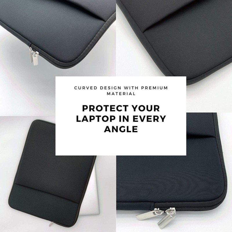 Dyazo Laptop Sleeve ONE POCKET 15.6 Black Shockproof Neoprene