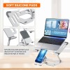 Dyazo Laptop Stand DZ6824 Adjustable Ergonomic Design Silver