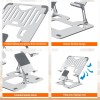 Dyazo Laptop Stand DZ6824 Adjustable Ergonomic Design Silver