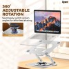 Dyazo Laptop Stand Foldable Height Angle Adjustable 360 Rotation Space Grey