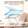 Dyazo Laptop Stand Foldable Height Angle Adjustable 360 Rotation Space Grey