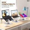 Dyazo Laptop Stand Foldable Height Angle Adjustable 360 Rotation Space Grey
