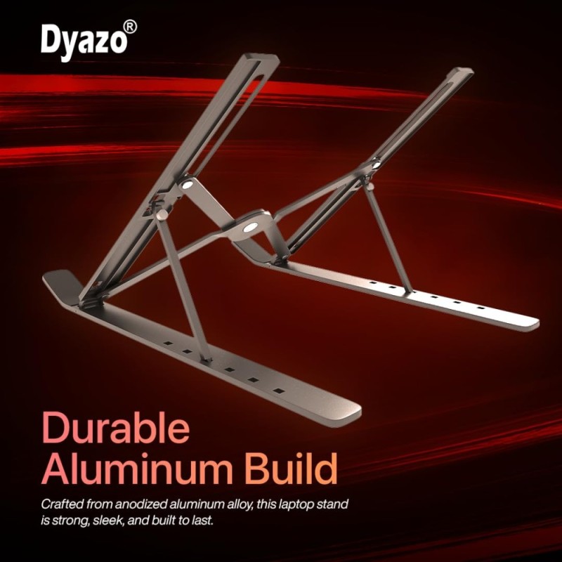 Dyazo Laptop Stand N3 Adjustable Height 6 Angles Space Grey