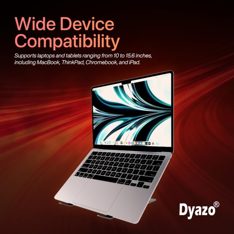 Dyazo Laptop Stand N3 Adjustable Height 6 Angles Space Grey
