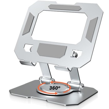 Dyazo Tablet Stand 1 360° Rotating Multi-Angle Adjustments Silver