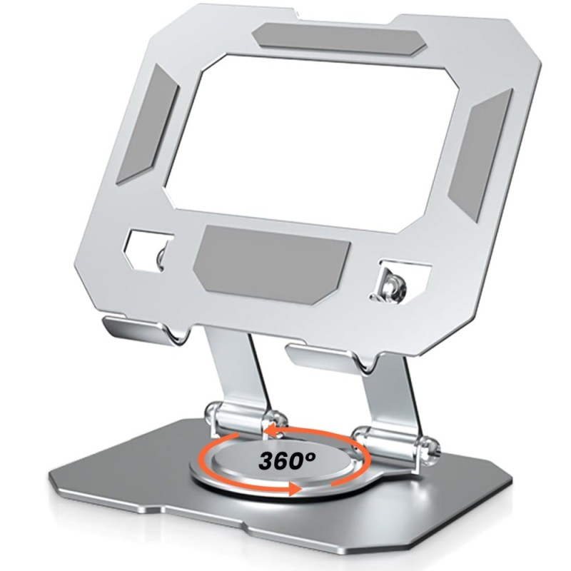 Dyazo Tablet Stand 1 360° Rotating Multi-Angle Adjustments Silver