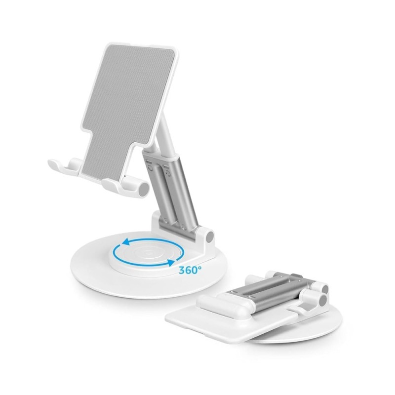 Dyazo Tablet Stand DZ - 4509 360 Degree Rotation White