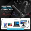 Dyazo Wired Headphones DZ6015 On-Ear Design with Mic Black
