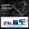 Dyazo Wired Headphones DZ7081 USB Type C Connectivity Lightweight On Ear Black