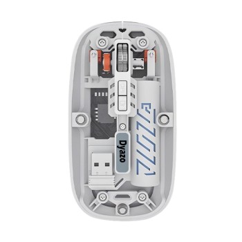 Dyazo Wireless Rechargeable Mouse DZ6077 Dual Connectivity Bluetooth 5.2 White