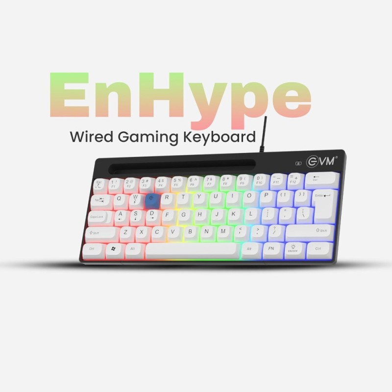 EVM Gaming Keyboard EVM-WLK-612 Compact Wired USB Keyboard Black